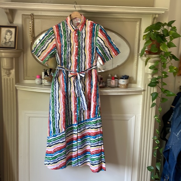 CHINTI & PARKER Rainbow Cotton Shirt Dress - Picture 4 of 13